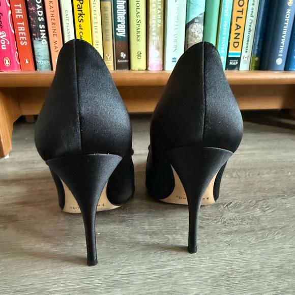 Satin Kate Spade Black Bow Heels - Picture 7 of 13